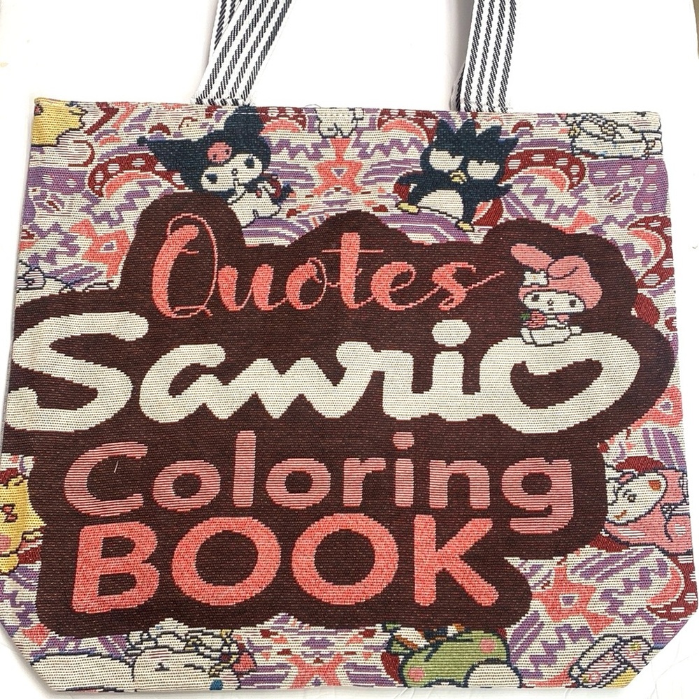 Sanrio Kuromi canvas bag 14”x17”, New in Bagi